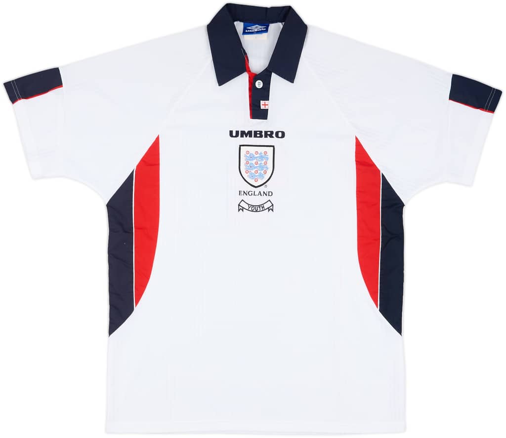 1997-99 England U-18 Match Issue Home Shirt #4