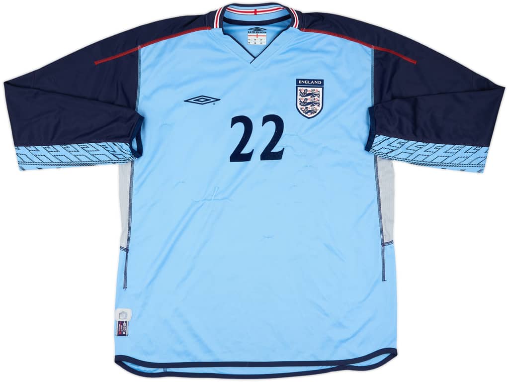 2002-03 England U-21 Match Issue GK Shirt #22 (Evans)