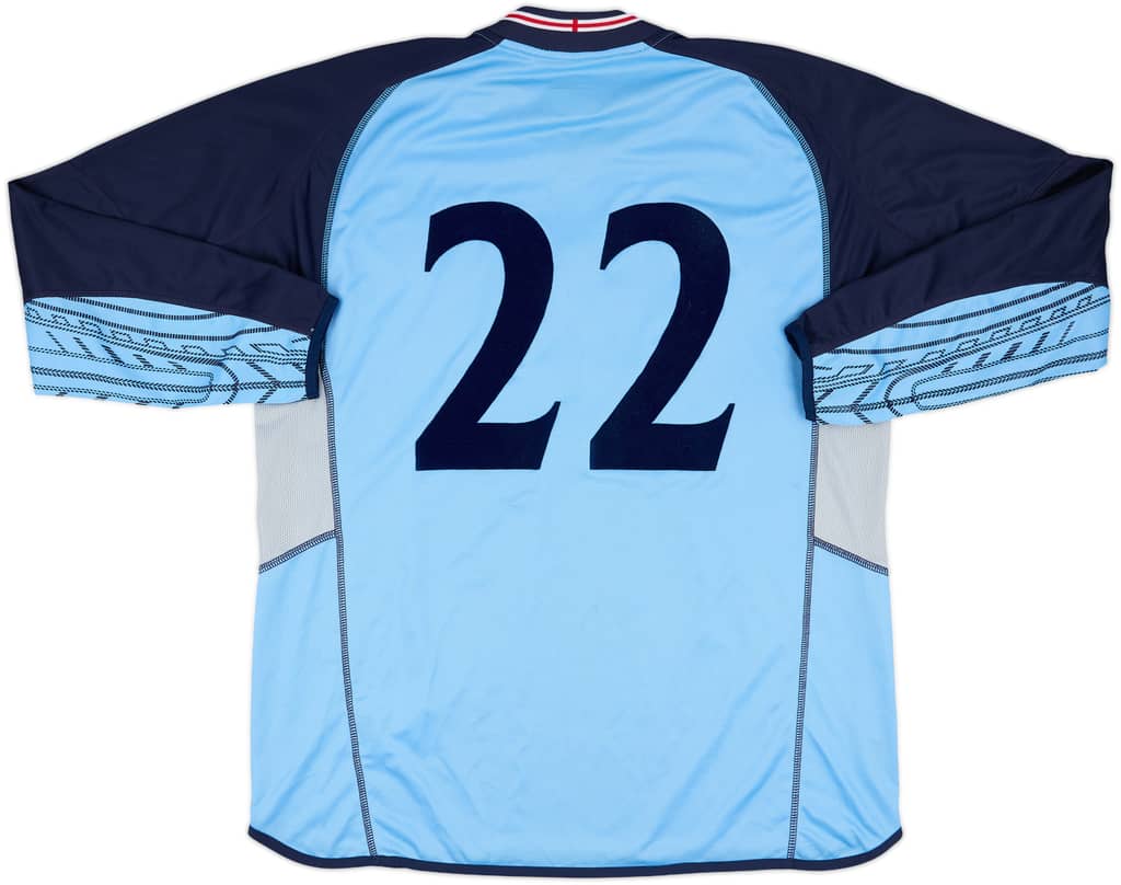 2002-03 England U-21 Match Issue GK Shirt #22 (Evans)