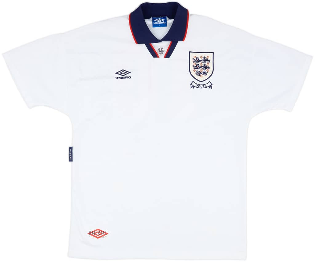 1993 England U-18 Match Issue Home Shirt #10 (Thompson)