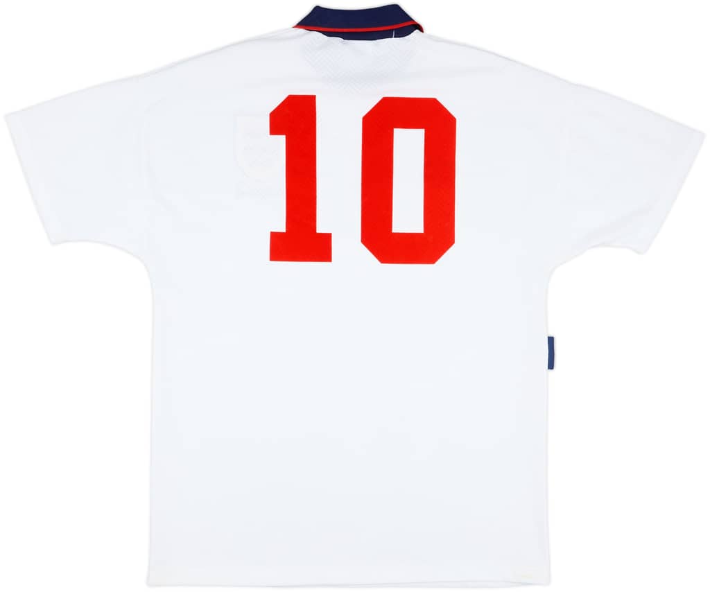 1993 England U-18 Match Issue Home Shirt #10 (Thompson)