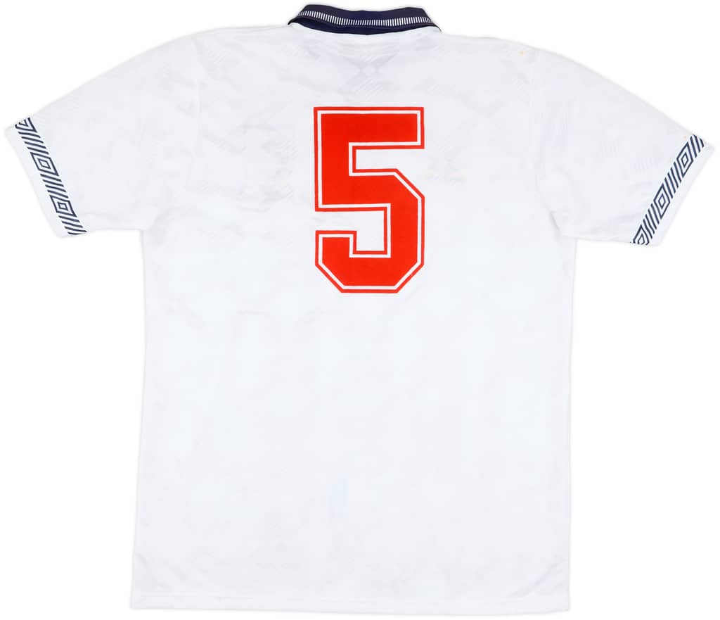 1992 England U-18 Match Issue Home Shirt #5 (Casper)