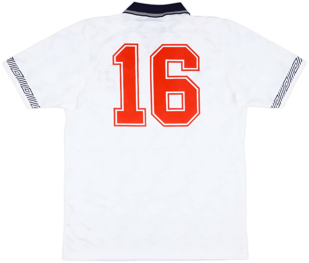 1990 England Match Issue Home Shirt #16 (McMahon)