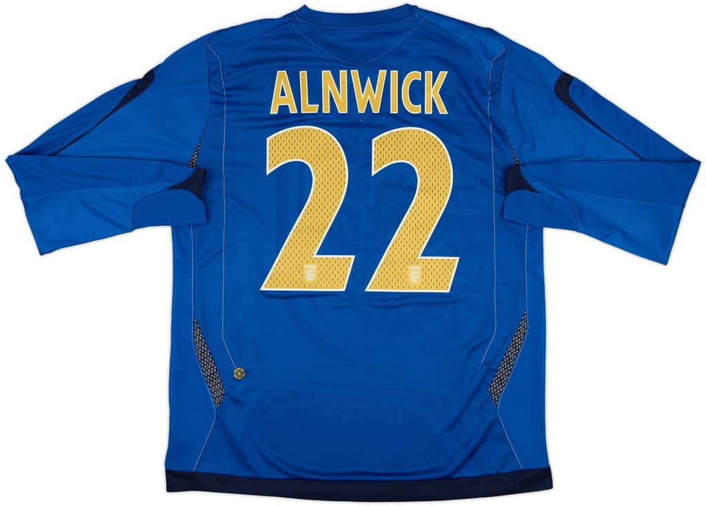 2007 England U-21 Match Issue GK Shirt Alnwick #22