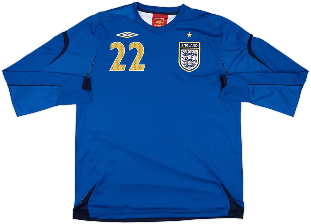 2007 England U-21 Match Issue GK Shirt Alnwick #22