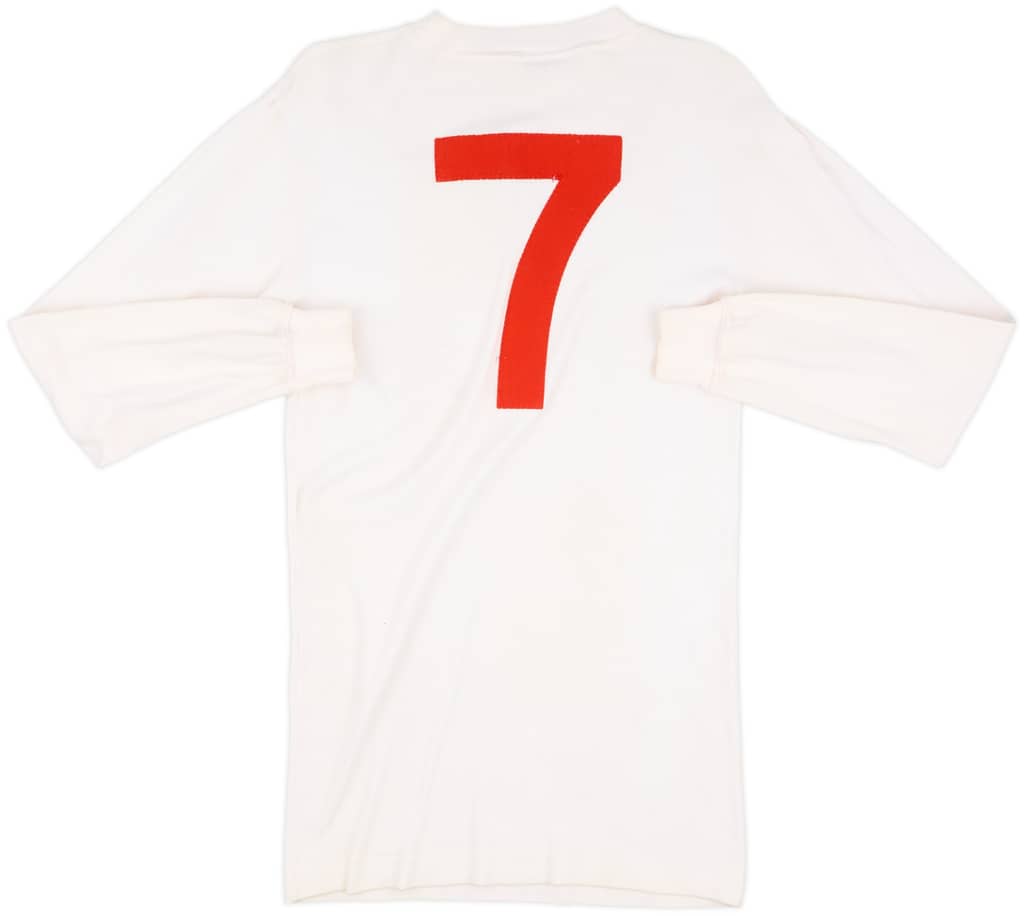 1973 England U-18 Match Issue Home L/S Shirt #7 (Morley)