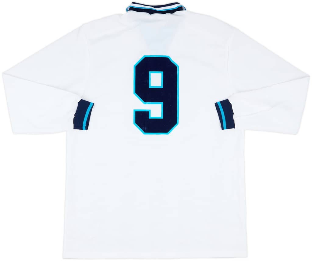 1995-97 England Match Issue Home L/S Shirt #9 (Shearer)