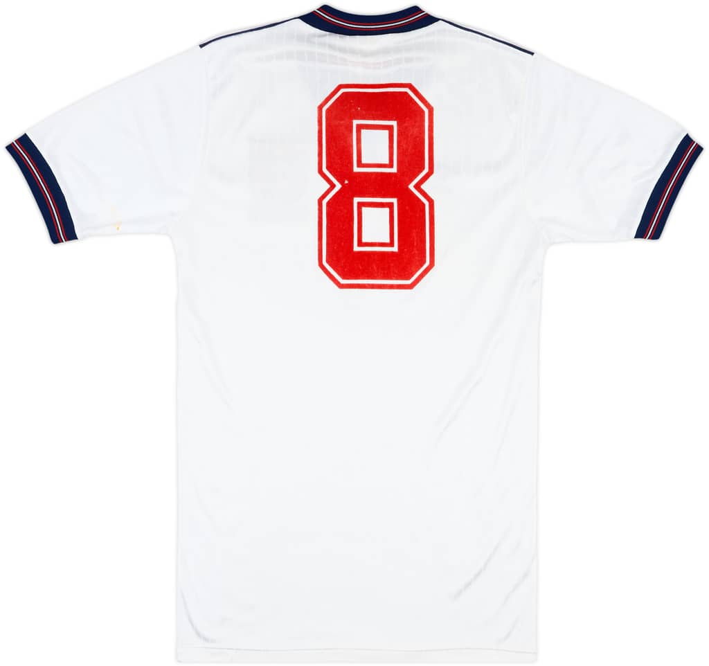1986 England U-21 Match Issue European Championship Home Shirt #8 (v Denmark)