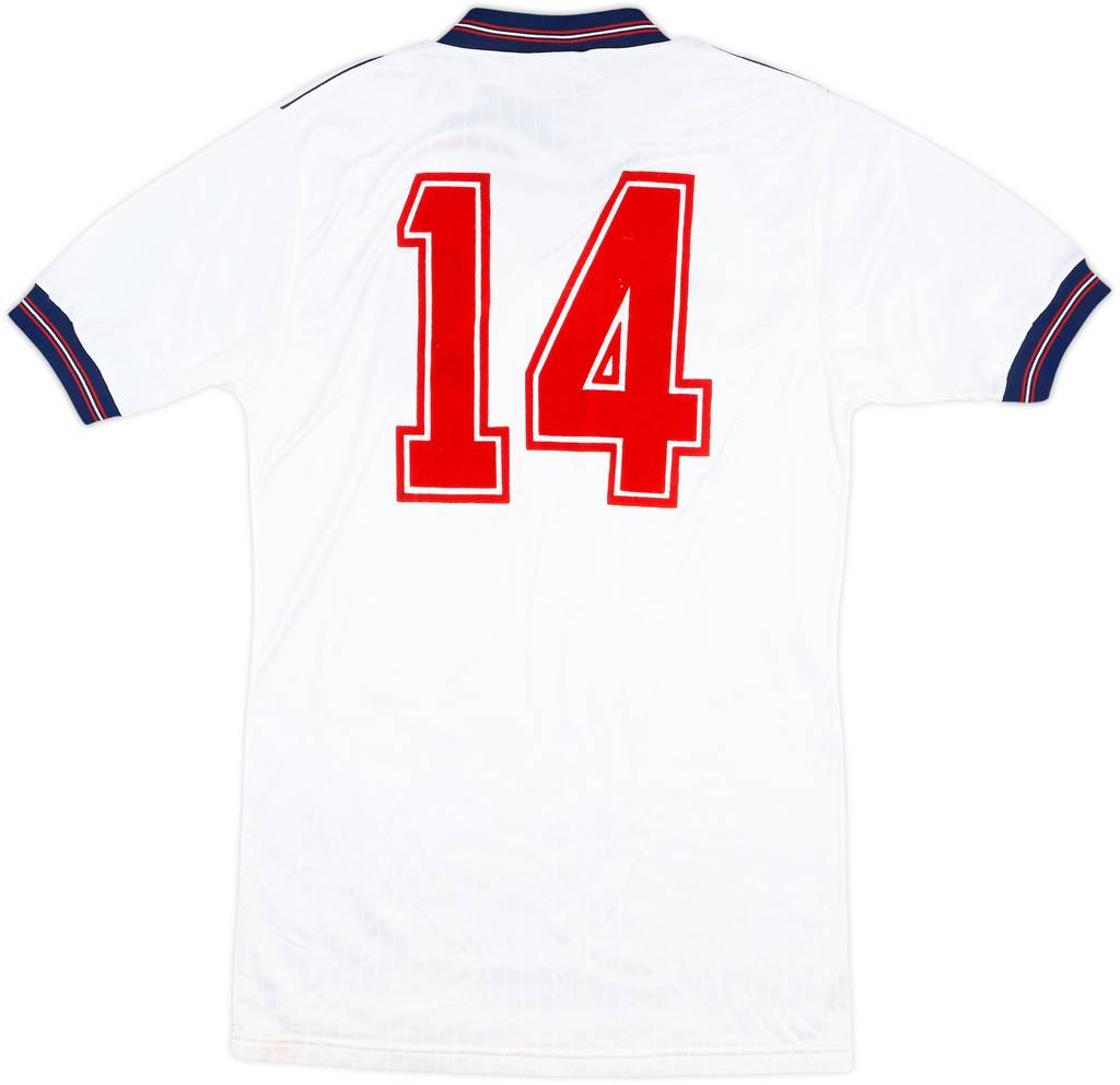 1984 England U-21 Match Issue Home Shirt #14 (McMahon)