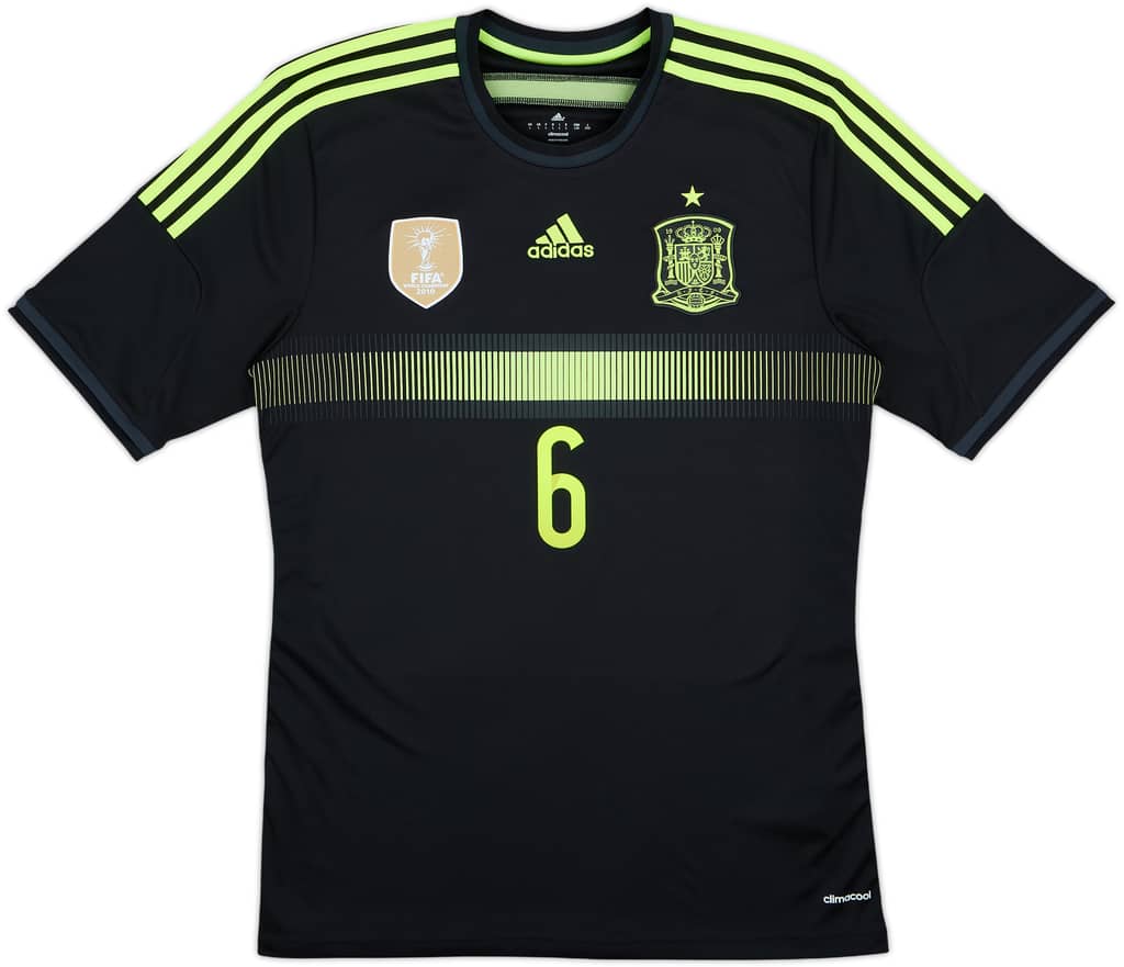 2013-15 Spain Away Shirt A.Iniesta #6 - 8/10 - (S)