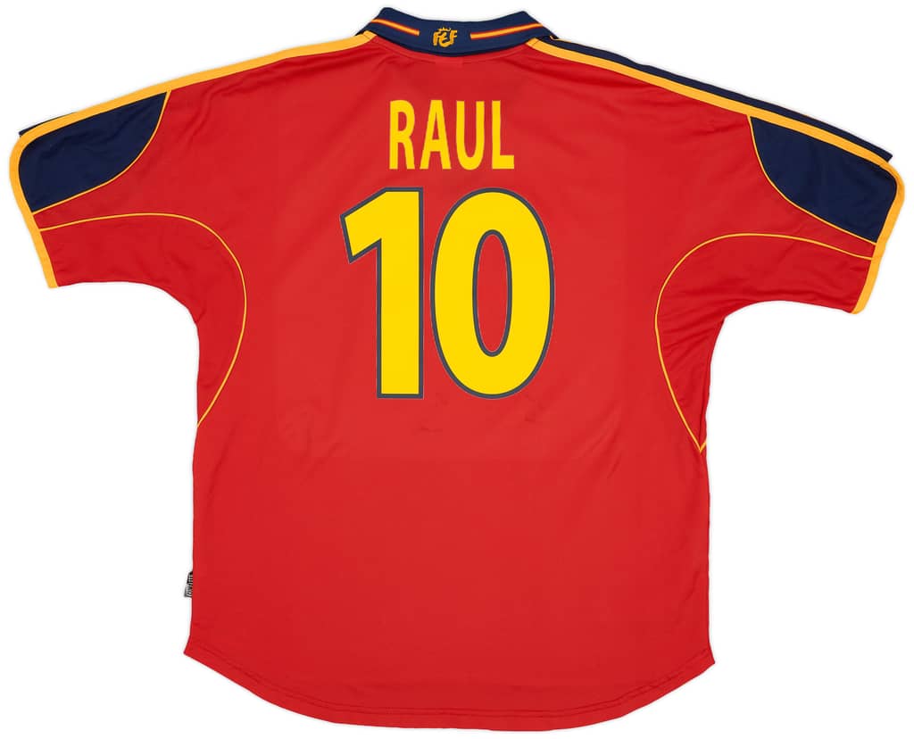 1999-02 Spain Home Shirt Raul #10 - 8/10 - (S)