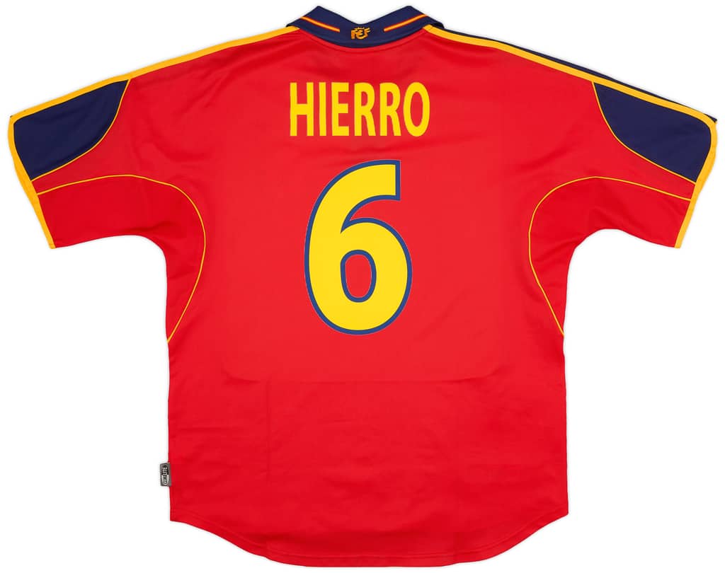 1999-02 Spain Home Shirt Hierro #6
