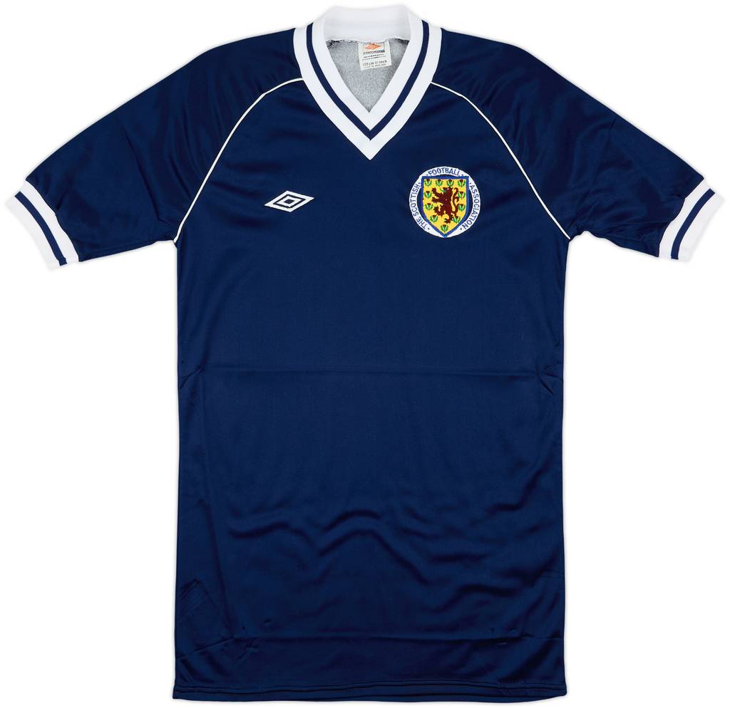 1985 Scotland Match Worn Home Shirt #14 (MacLeod) v England
