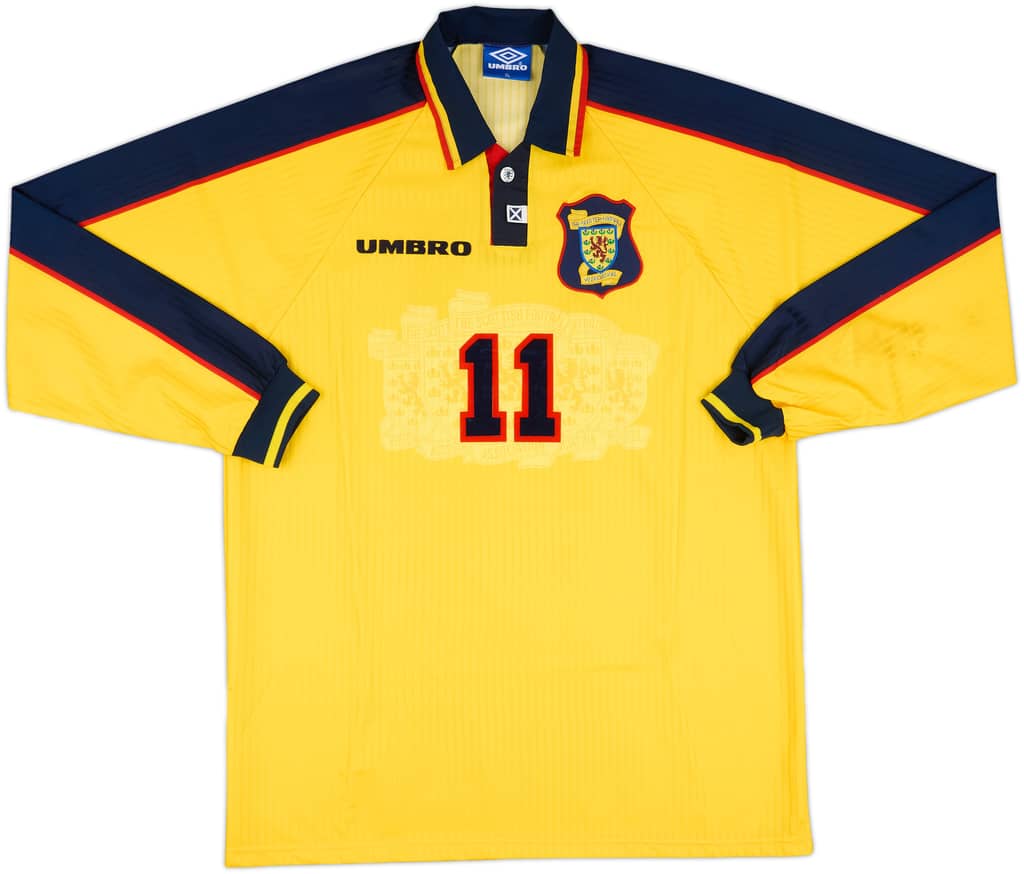 1996-98 Scotland Match Issue Away L/S Shirt #11