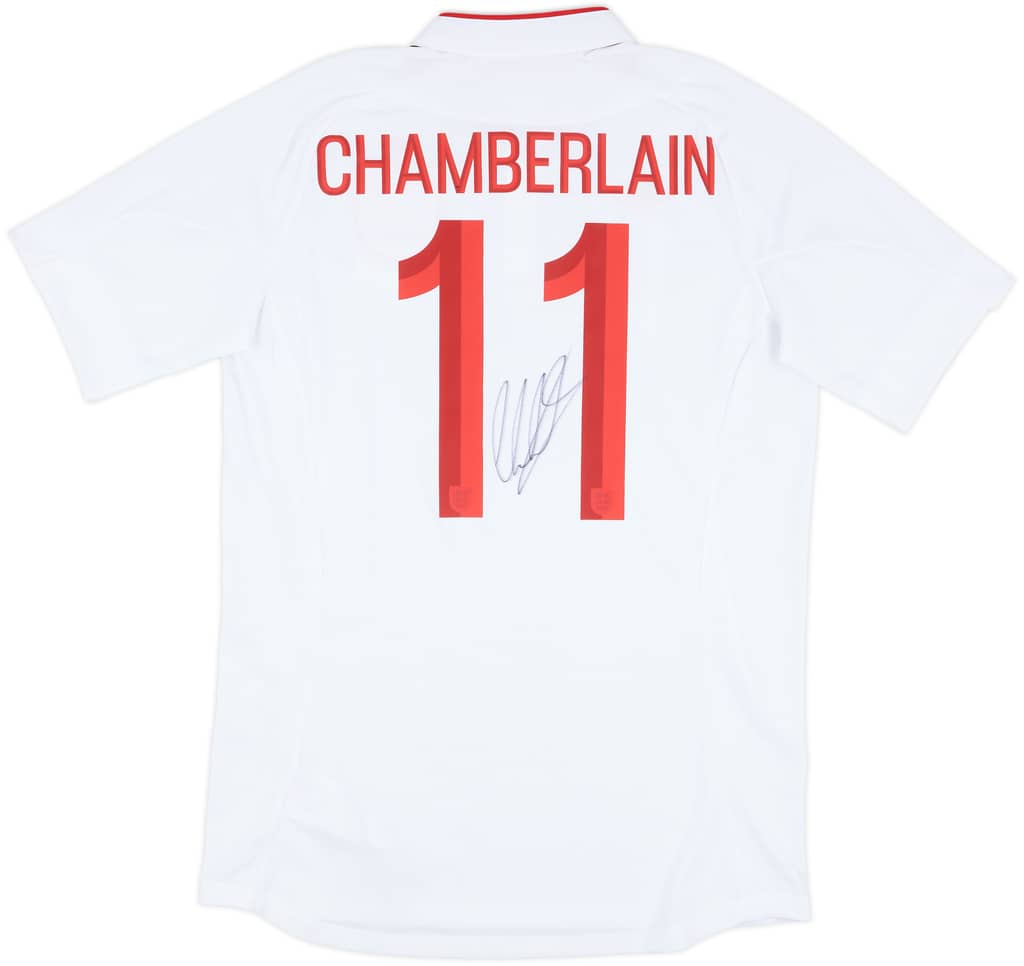 2012 England Match Issue Signed Home Shirt Chamberlain #11 (v Ukraine)