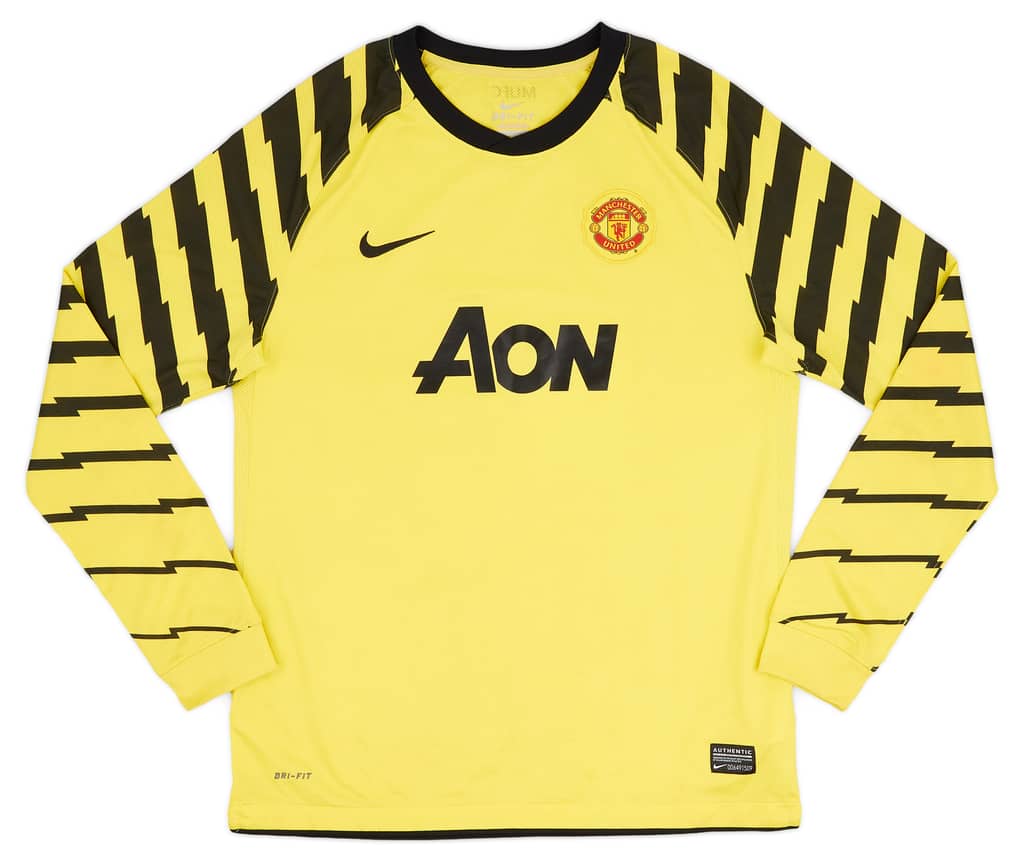 2010-11 Manchester United Yellow GK Shirt - 8/10 - (XL.Boys)