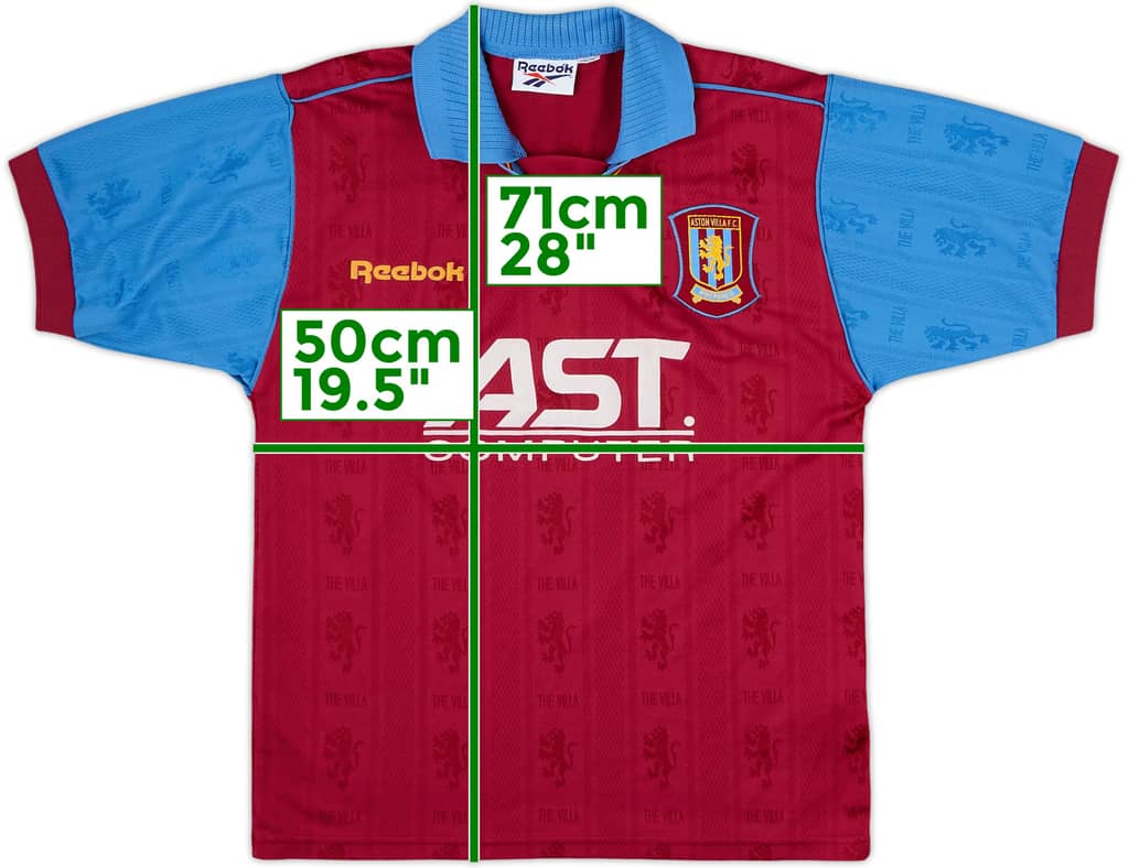 1995-97 Aston Villa Home Shirt - 9/10 - (S)
