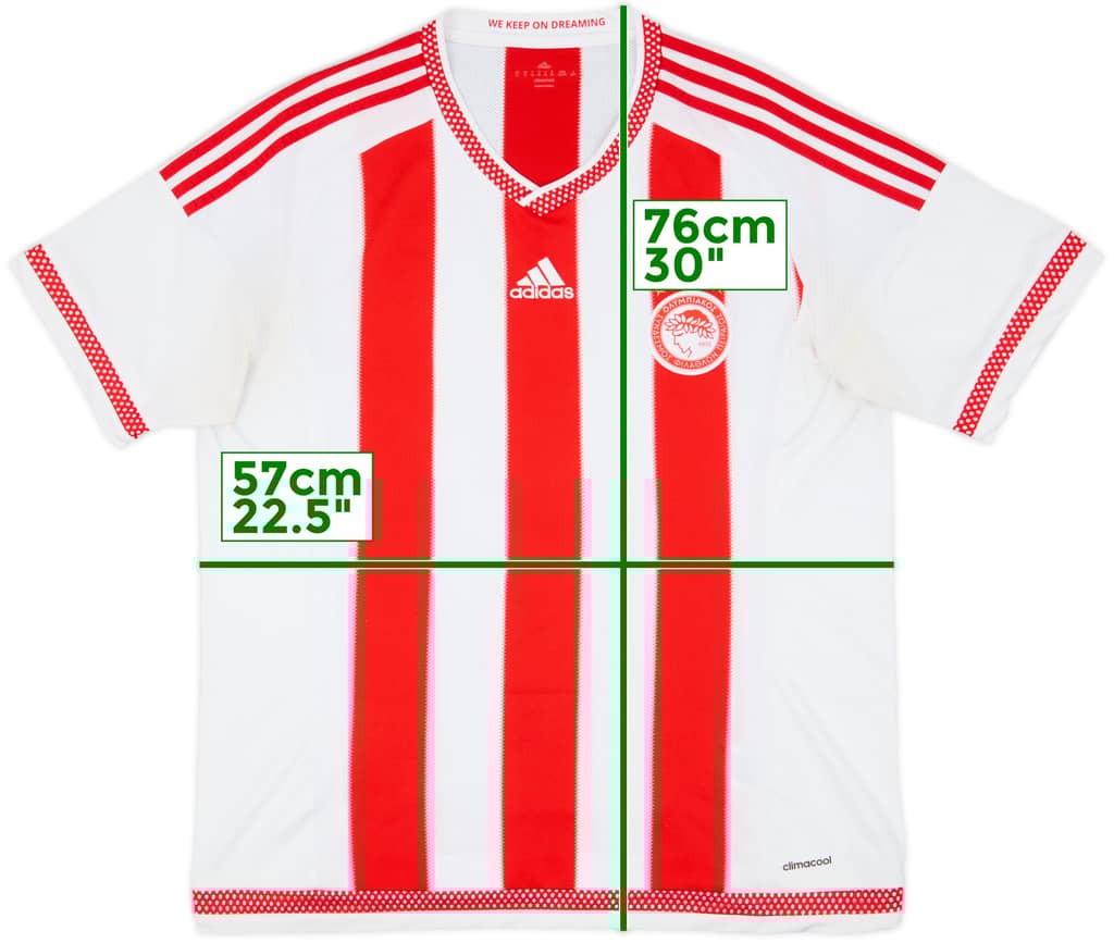 2015-16 Olympiakos Home Shirt - 4/10 - (XL)
