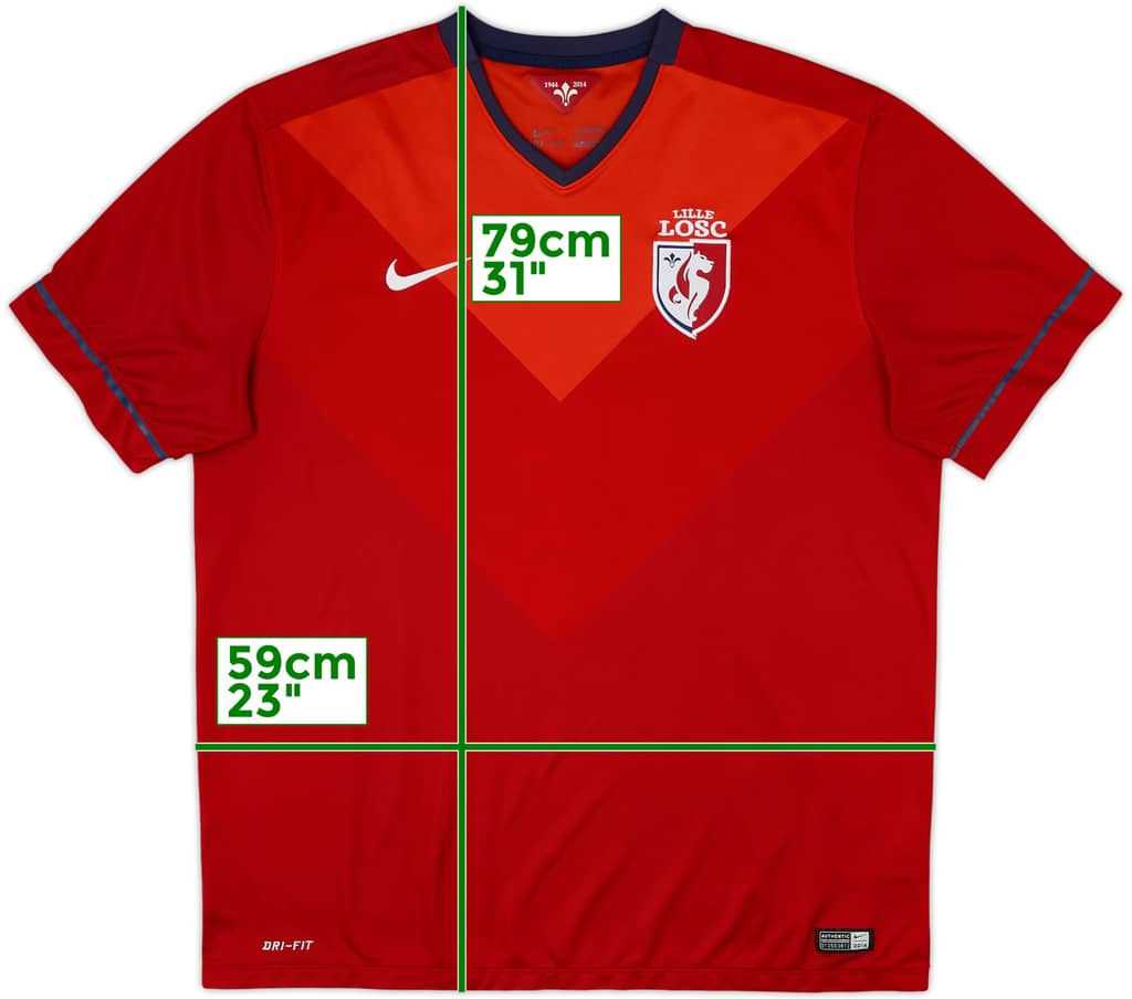 2014-15 Lille Camiseta de local - 8/10 - (XL)