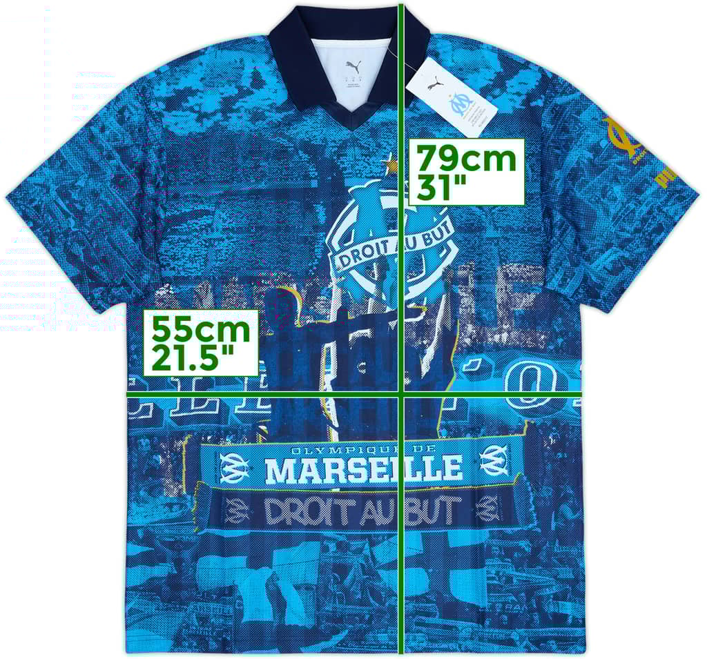 2024-25 Olympique Marseille Puma ftblNRGY+ Retro Shirt (M)