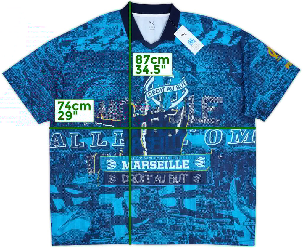 Camiseta Puma ftblNRGY+ retro del Olympique Marseille 2024-25 (3XL)