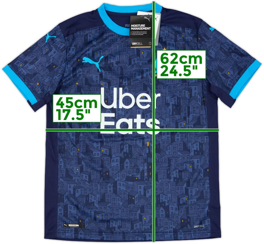 Camiseta de visitante del Olympique Marseille 2020-21 (Niños L)