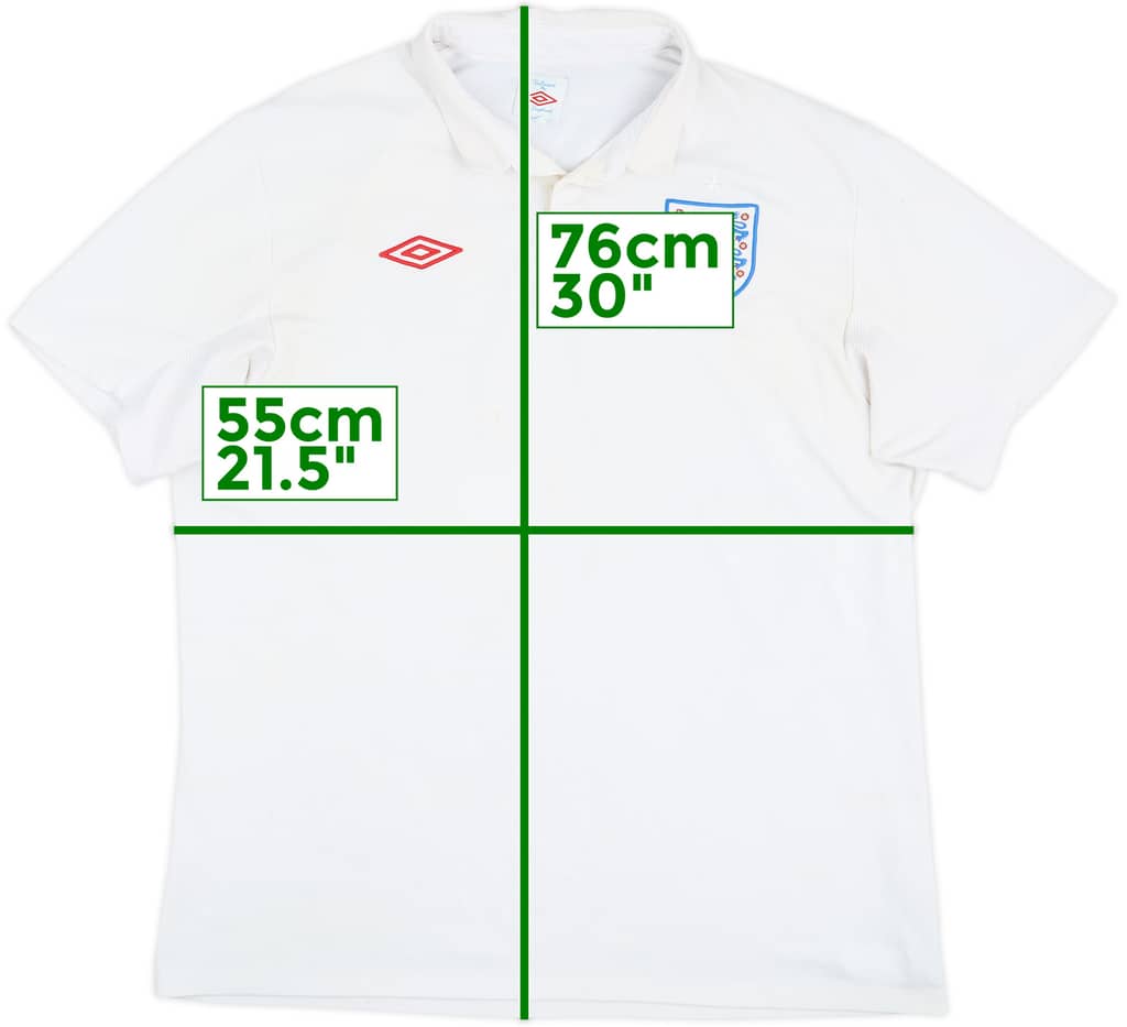 2009-10 England Home Shirt - 4/10 - (XL)