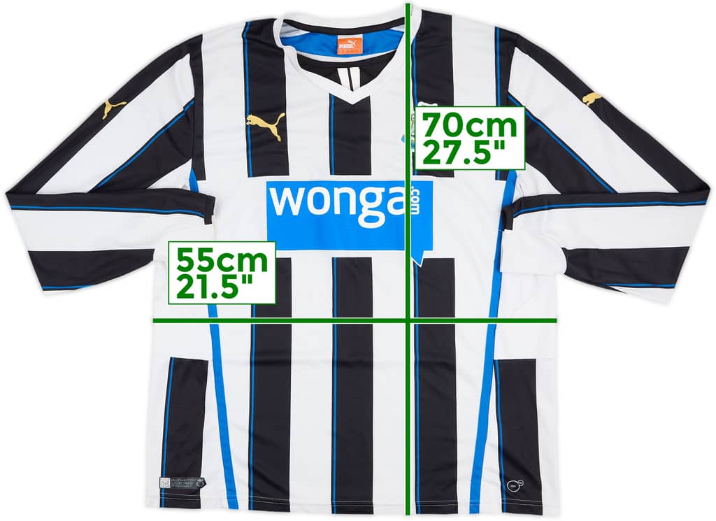 2013-14 Newcastle Home L/S Shirt - 4/10 - (L)