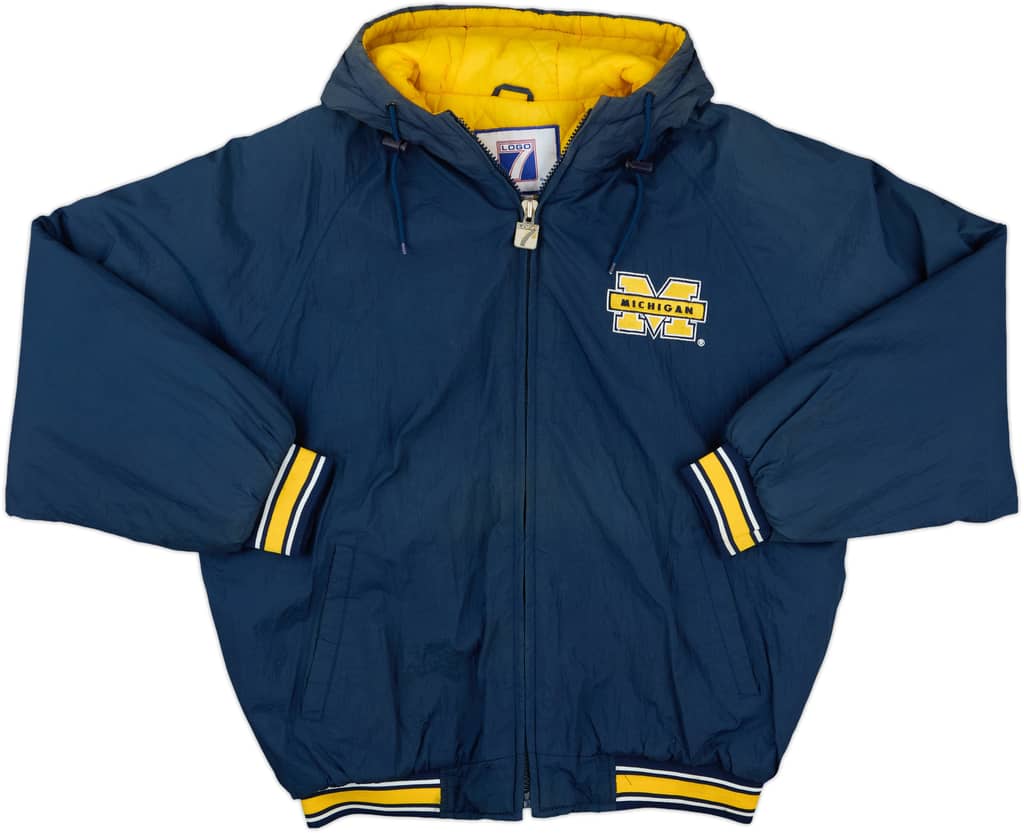 1990s Michigan Wolverines Logo 7 Rain Coat - 7/10 - (L)