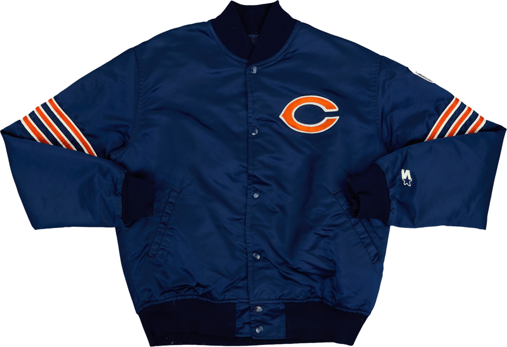 1980s Chicago Bears Starter Satin Varsity Jacket - 7/10 - (M)
