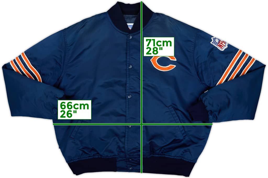 1980s Chicago Bears Starter Satin Varsity Jacket - 5/10 - (XL)