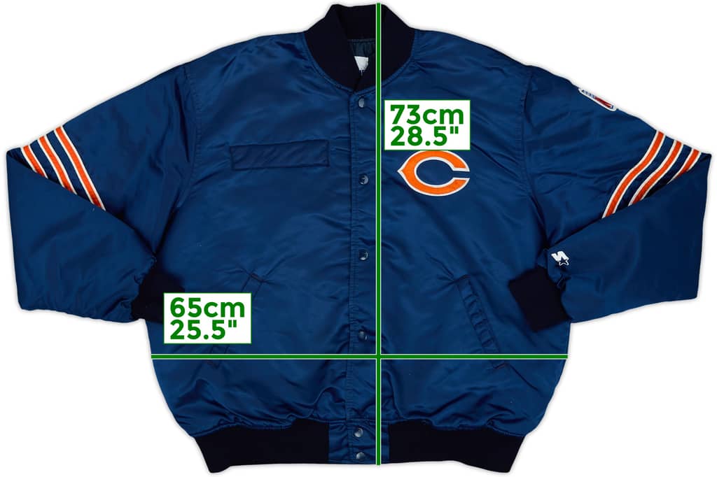 1980s Chicago Bears Starter Satin Varsity Jacket - 6/10 - (XL)