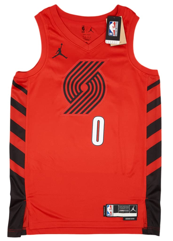 2022-23 Portland Trail Blazers Lillard #0 Jordan Swingman Alternate Jersey (M)