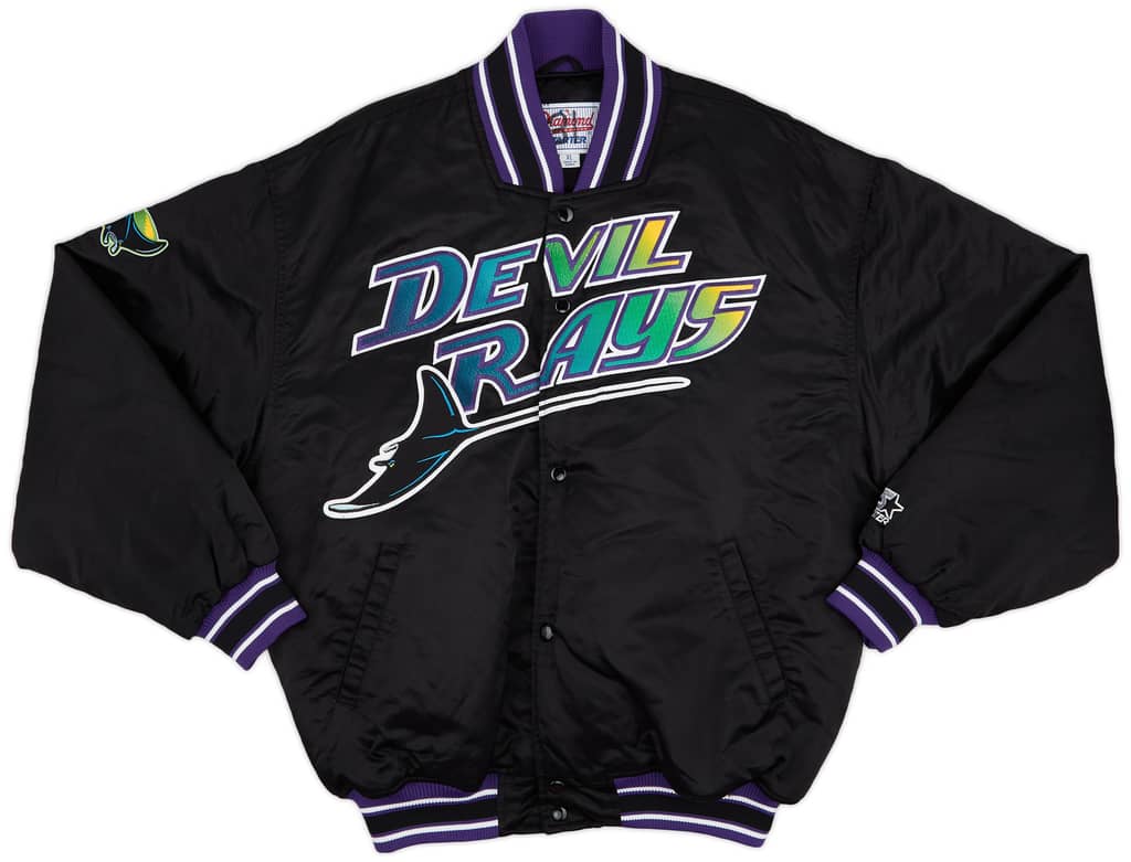 1998-99 Tampa Bay Devil Rays Starter Satin Varsity Jacket (Excellent) XL