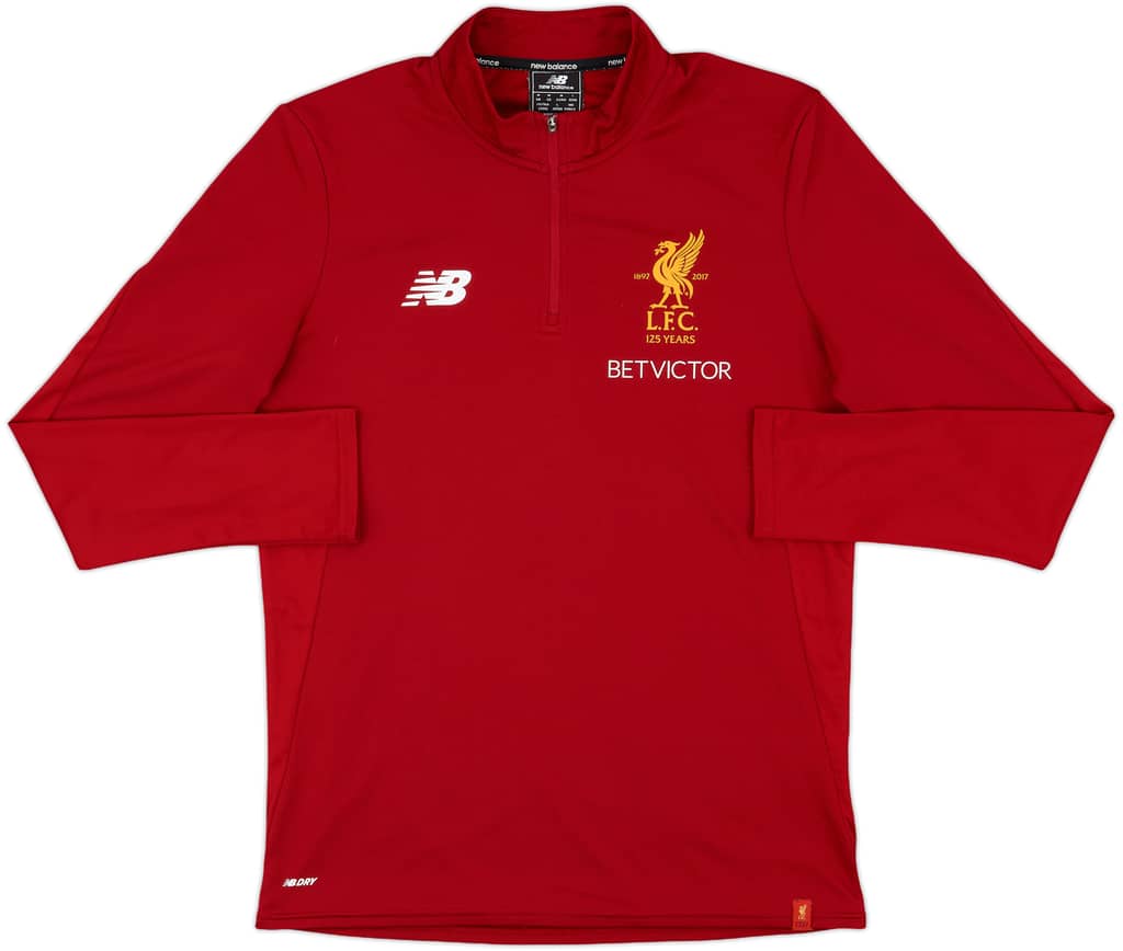 2017-18 Liverpool New Balance 1/4 Zip Drill Top - 7/10 - (M)