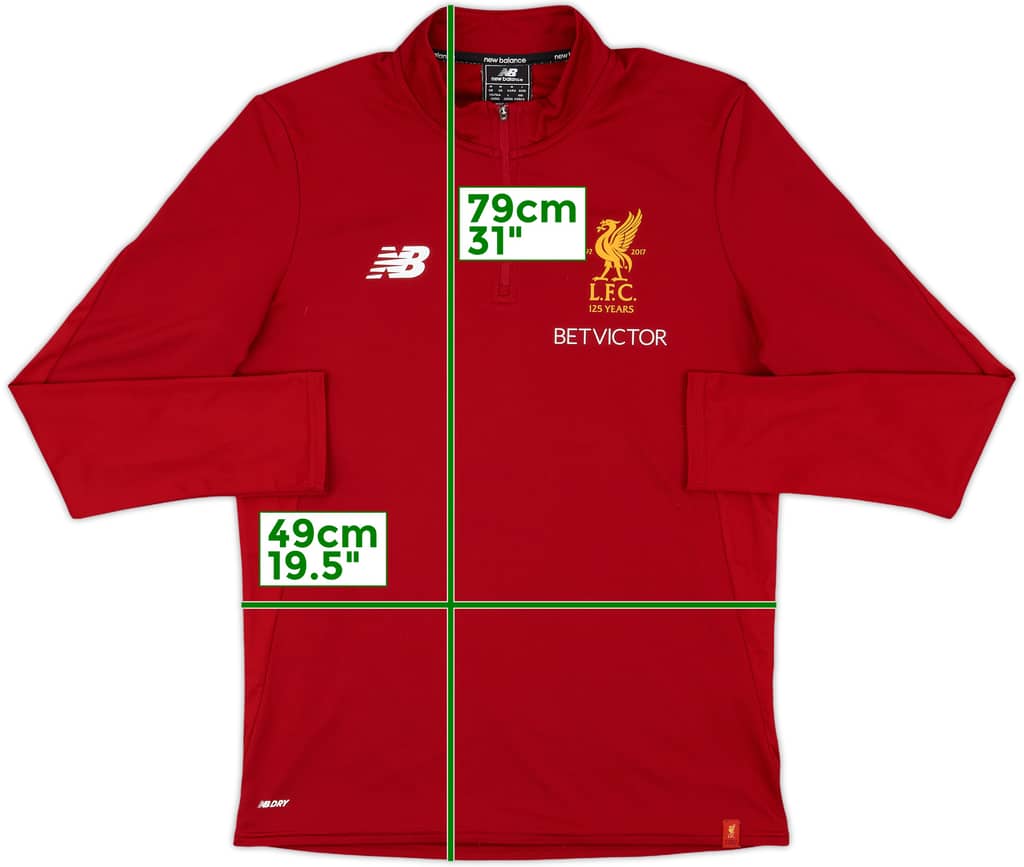 2017-18 Liverpool New Balance 1/4 Zip Drill Top - 7/10 - (M)