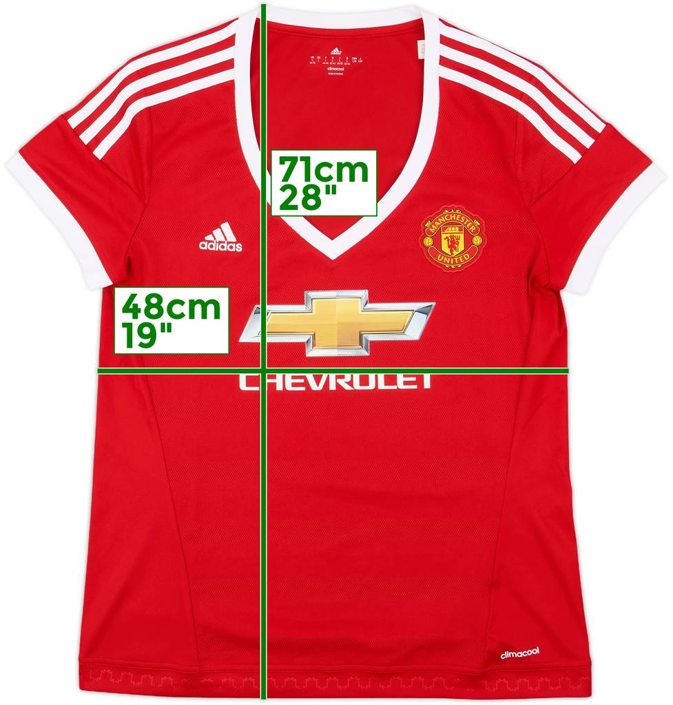 2015-16 Manchester United Home Shirt - 9/10 - (Women's L)