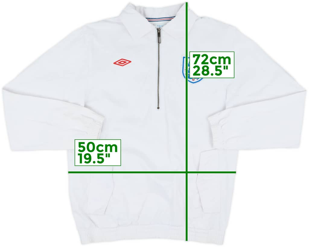 2010-11 England Umbro 1/2 Zip Drill Top - 9/10 - (S)