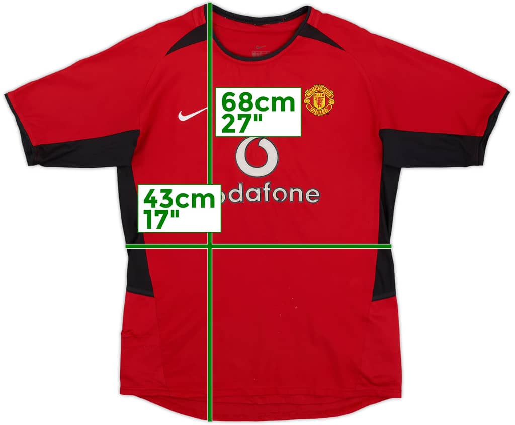 2002-04 Manchester United Home Shirt - 7/10 - (L.Boys)