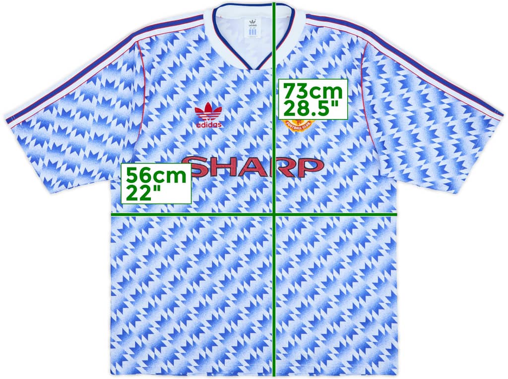 1990-92 Manchester United Away Shirt - 8/10 - (L)