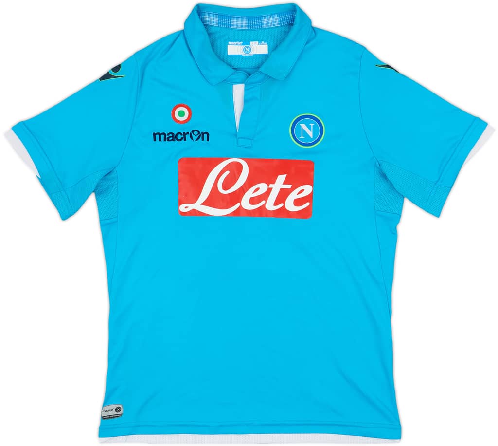2014-15 Napoli Home Shirt - 9/10 - (L.Boys)