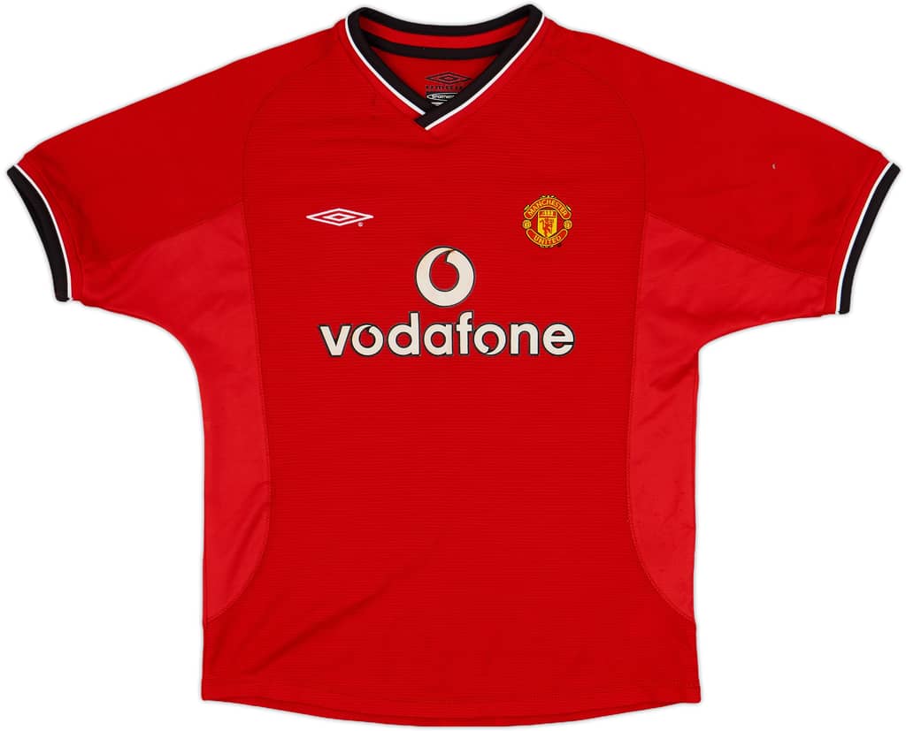2000-02 Manchester United Home Shirt - 9/10 - (M.Boys)