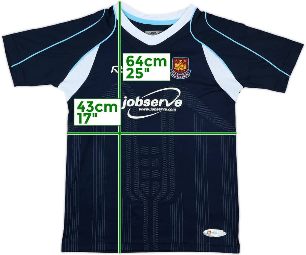 2006-07 West Ham Away Shirt - 10/10 - (L.Boys)