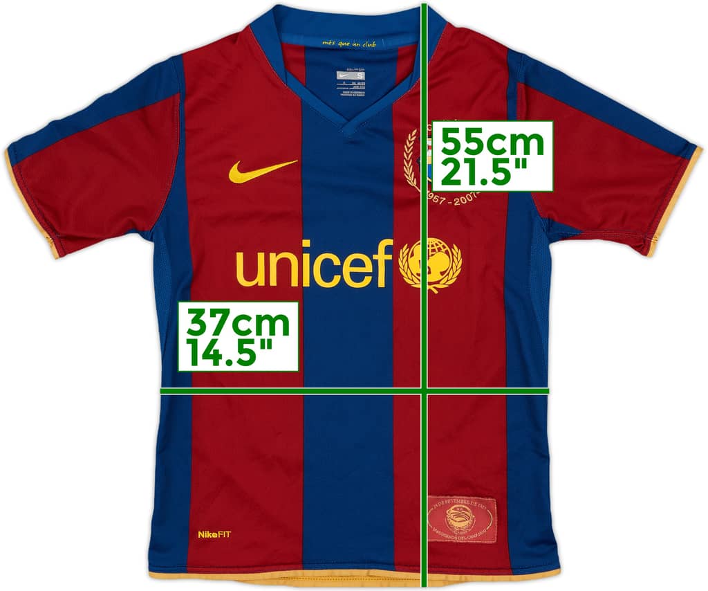 2007-08 Barcelona Home Shirt - 9/10 - (S.Boys)