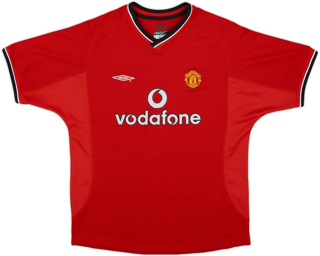 2000-02 Manchester United Home Shirt - 8/10 - (L.Boys)
