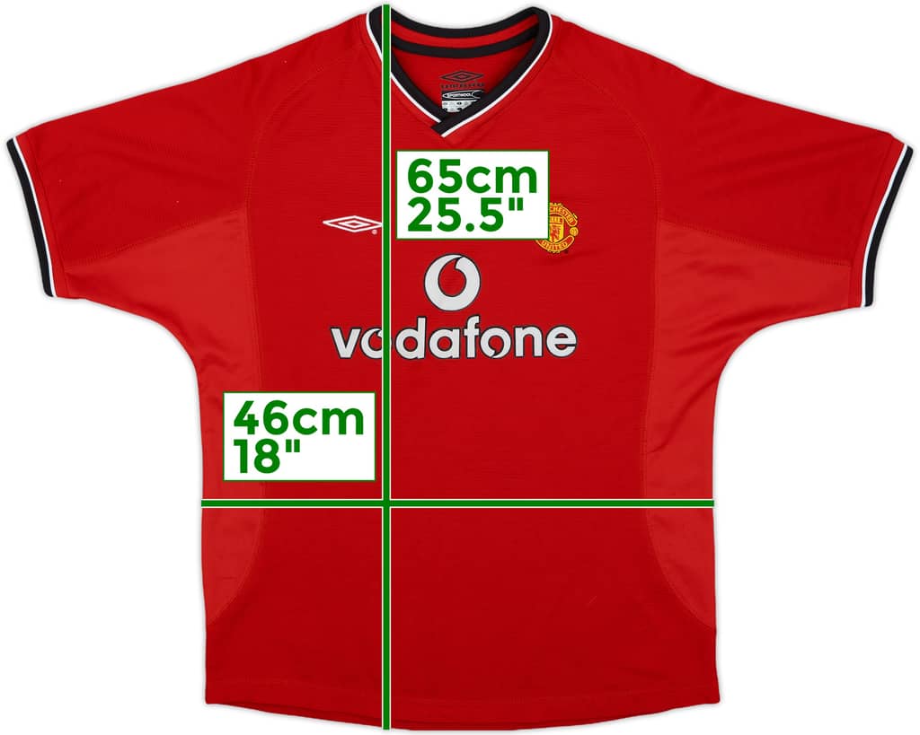 2000-02 Manchester United Home Shirt - 8/10 - (L.Boys)