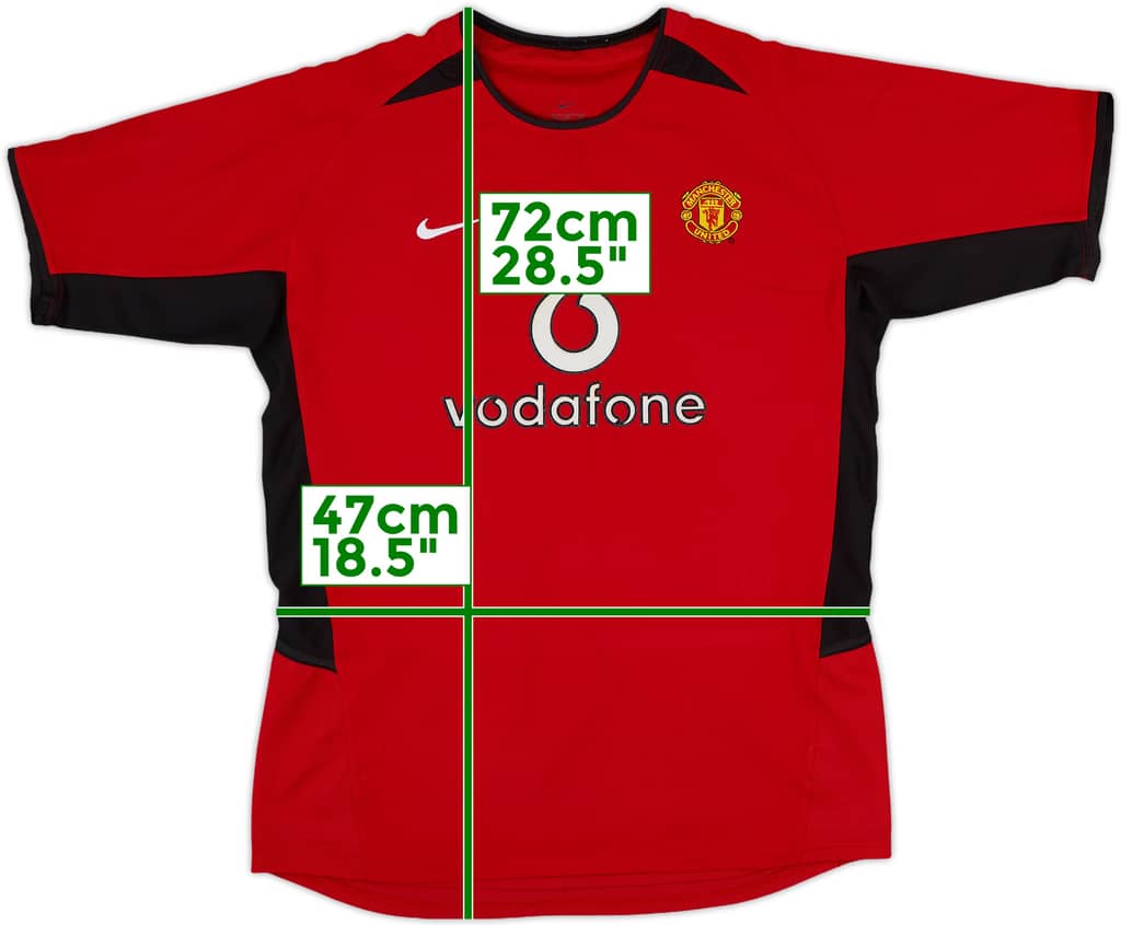 2002-04 Manchester United Home Shirt - 8/10 - (XL.Boys)