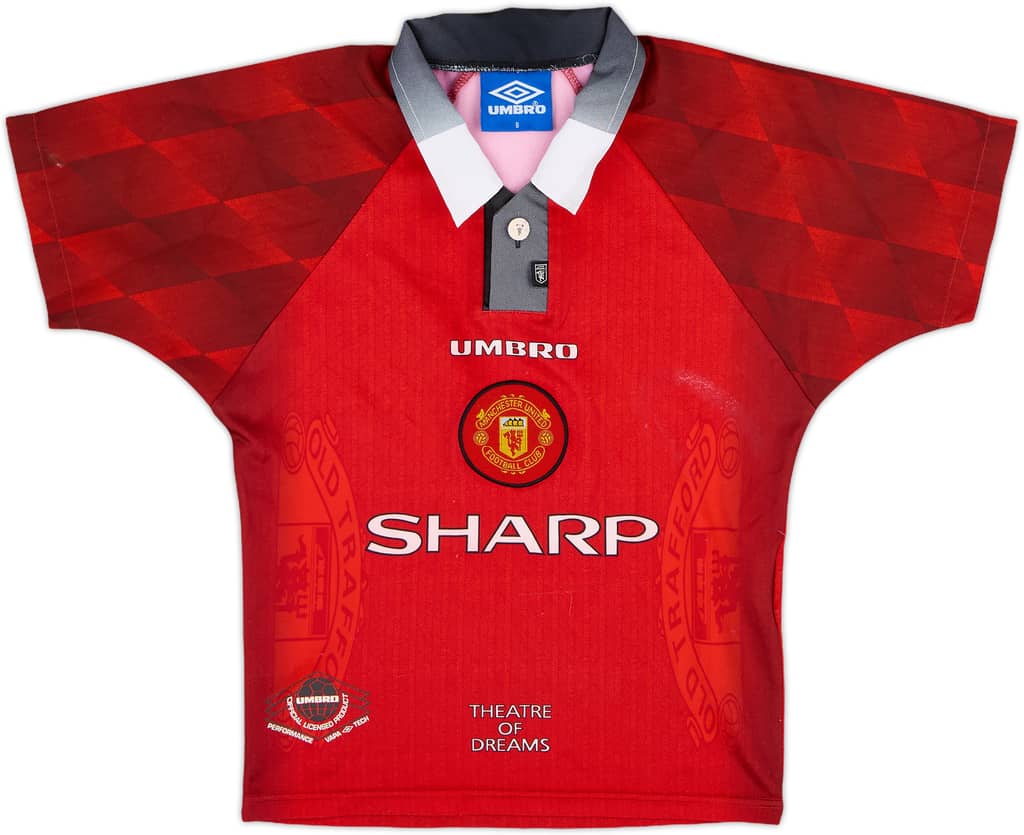 1996-98 Manchester United Home Shirt - 6/10 - (S.Boys)
