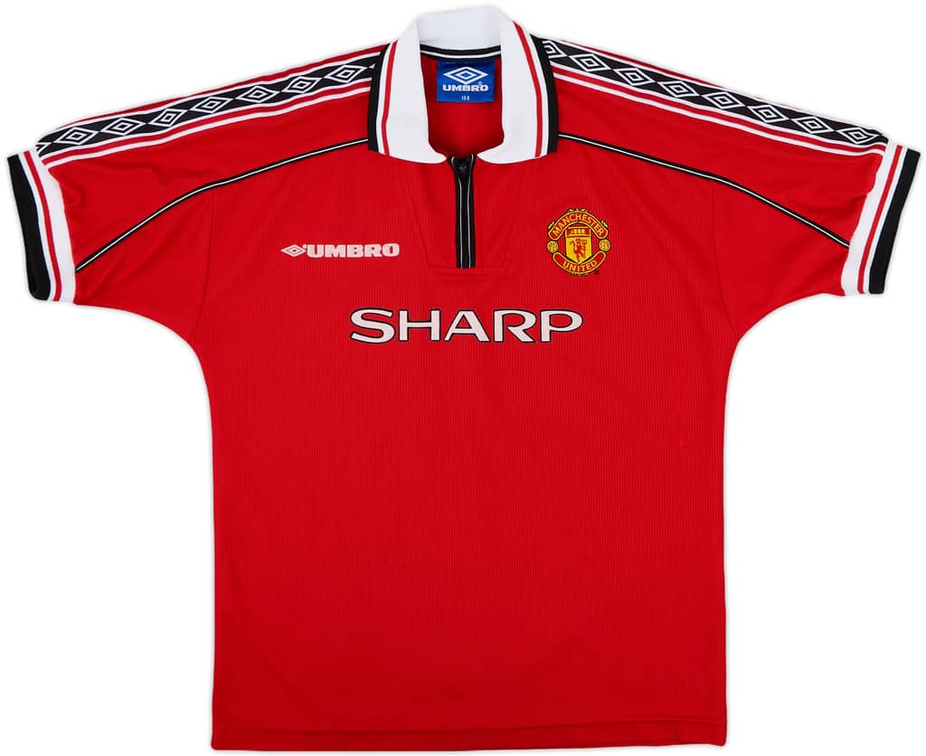 1998-00 Manchester United Home Shirt - 9/10 - (L.Boys)