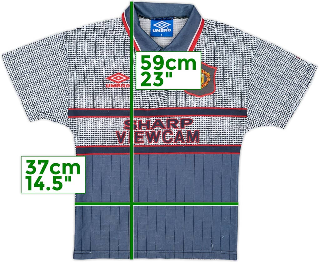 1995-96 Manchester United Away Shirt - 8/10 - (S.Boys)